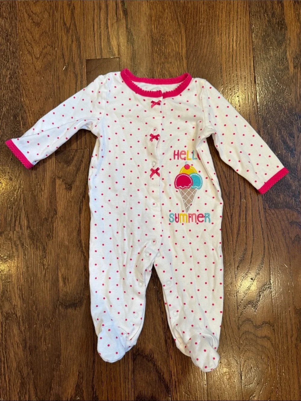 Baby Girl 3M Clothes Set- 6 items including 3 onesies, 2 rompers, 1 shorts
